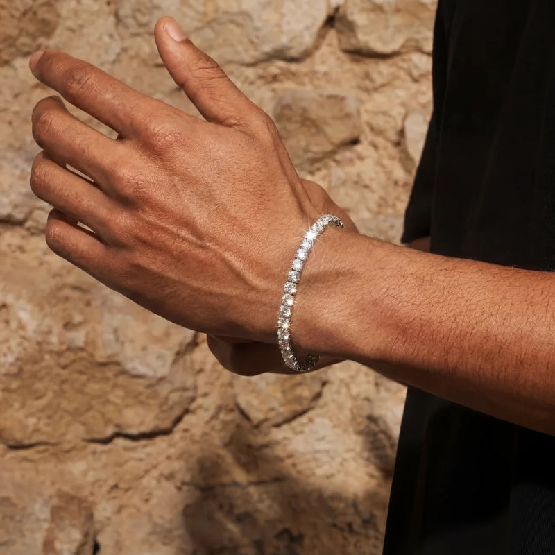 Tennis Armband - 5mm - Weiß