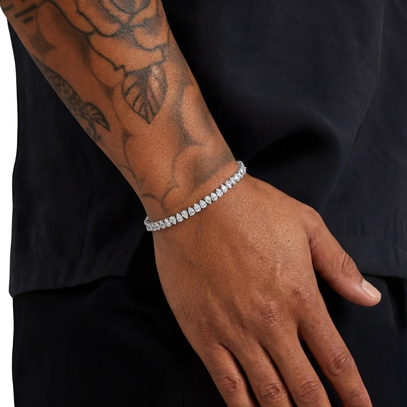 Weiß Tropfen Tennis Armband
