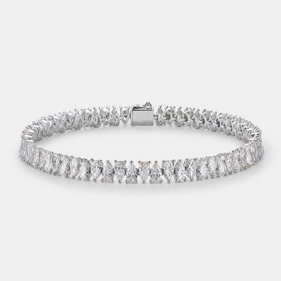 Weiß Tropfen Tennis Armband