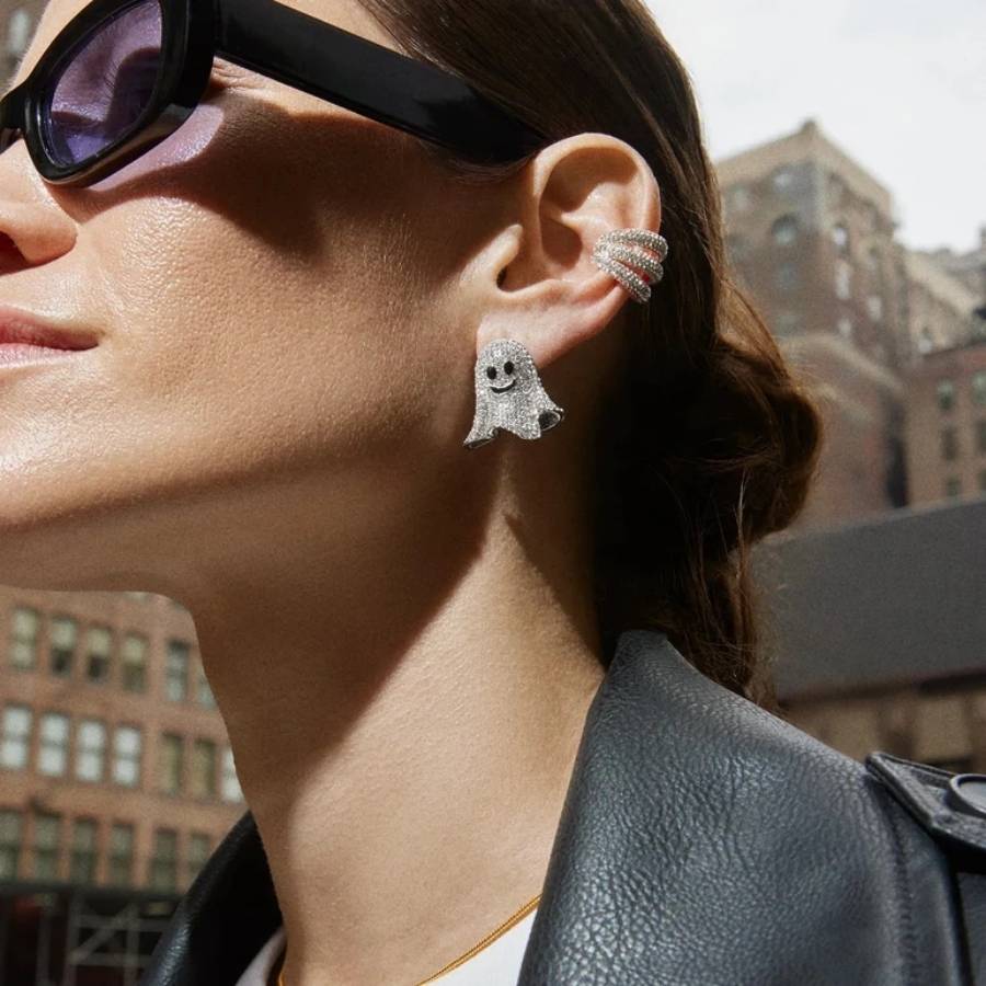 Boo Crew Pavé Ghost Studs
