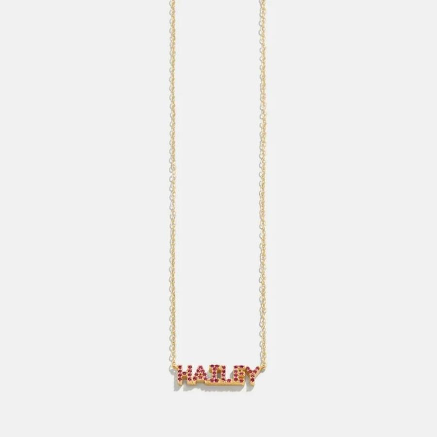 Colour Theory Birthstone Name Necklace#Birthstone_July - Ruby
