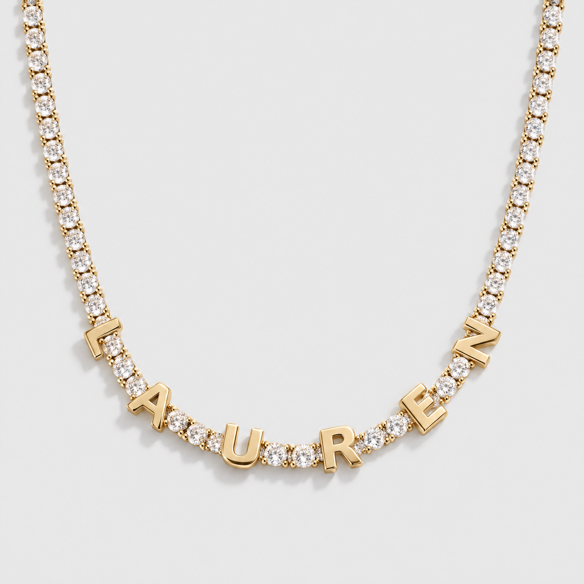 Initials Custom Tennis Necklace