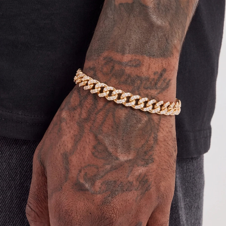 Iced Cuban Armband - Gold