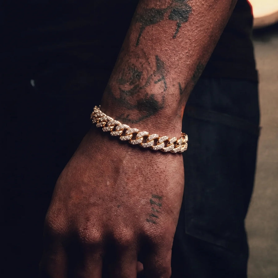 Iced Cuban Armband - Gold