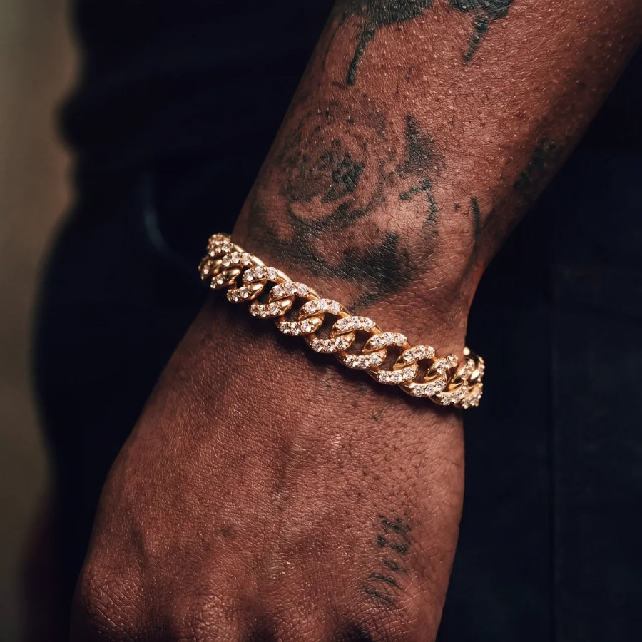 Iced Cuban Armband - Gold