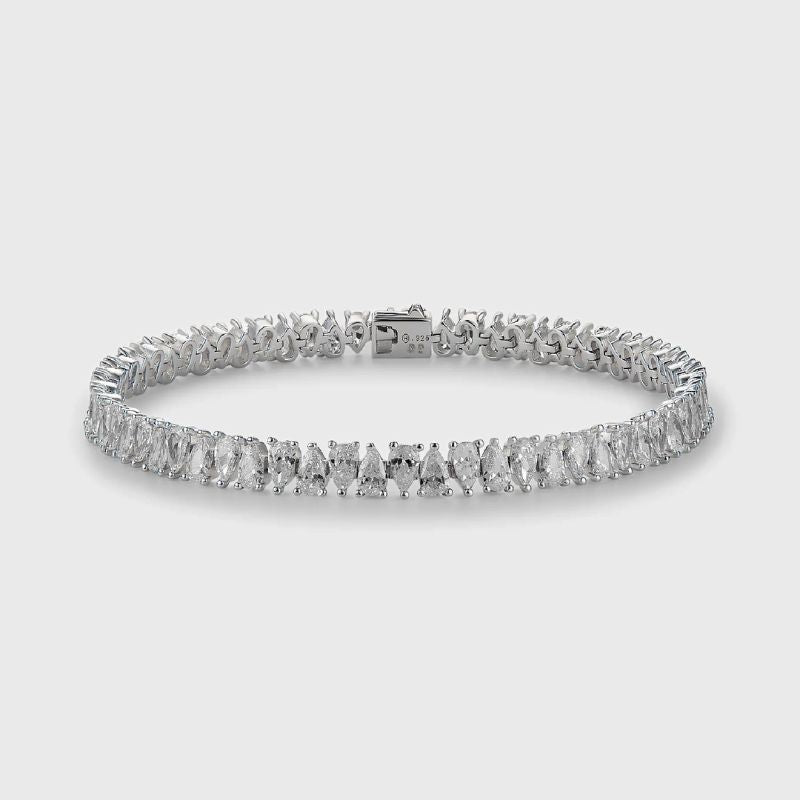 Weiß Tropfen Tennis Armband
