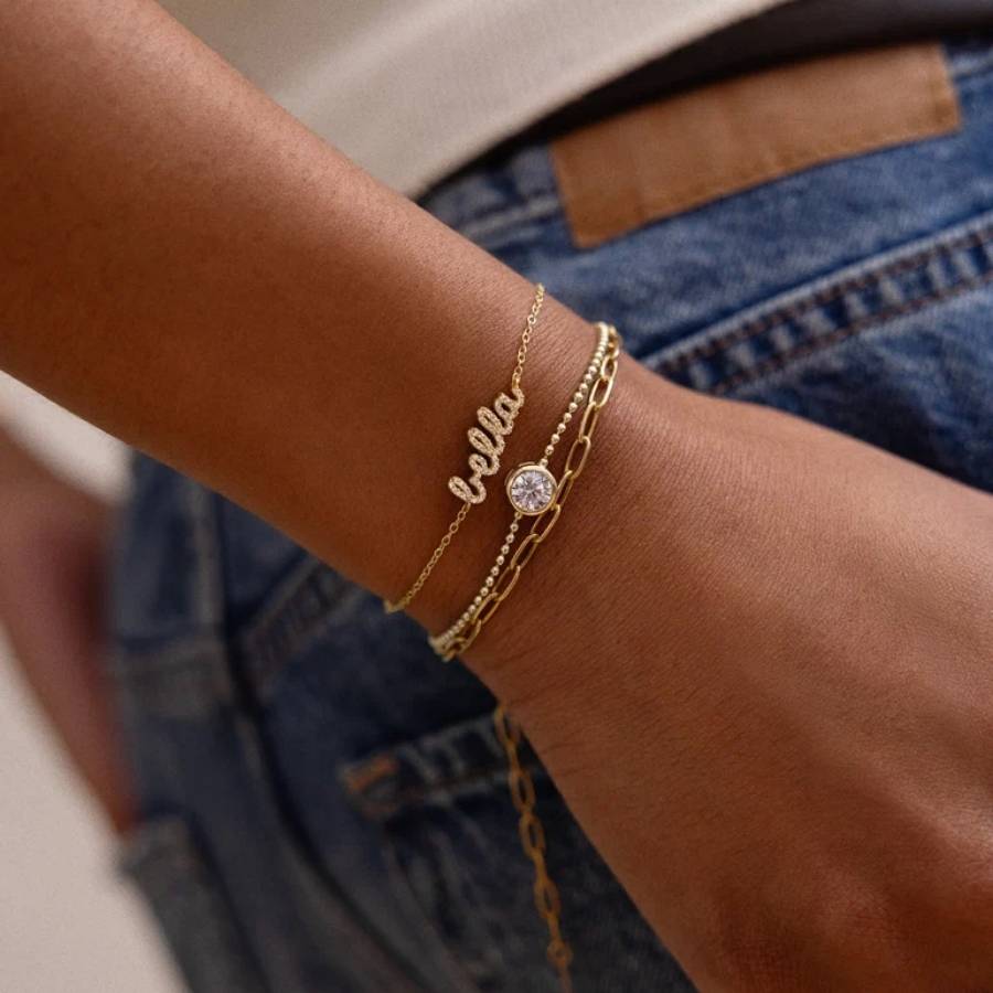 Say My Name Custom Script Bracelet