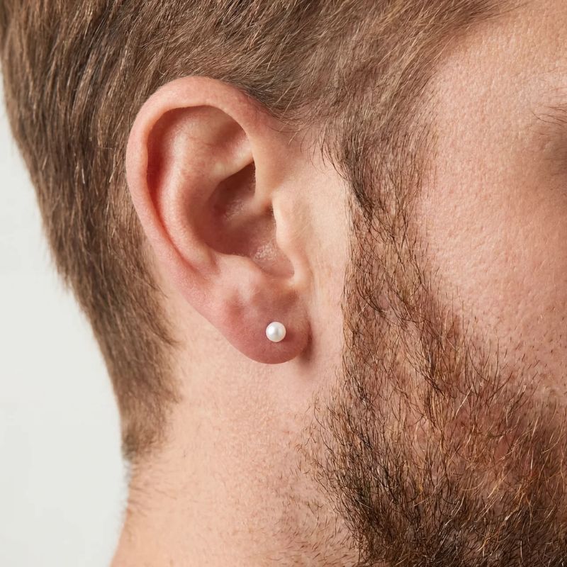 Weiße Perlen Ohrstecker
