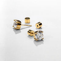 Goldene Runde Ohrstecker