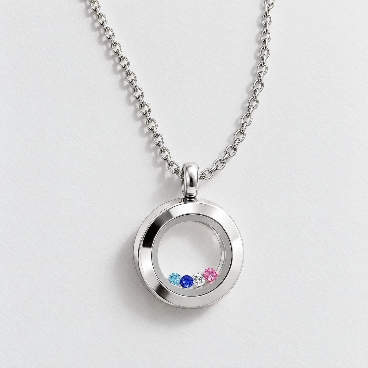Floating Birthstone Custom Locket Necklace | Monrich