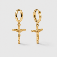 Kruzifix Gold Ohrringe