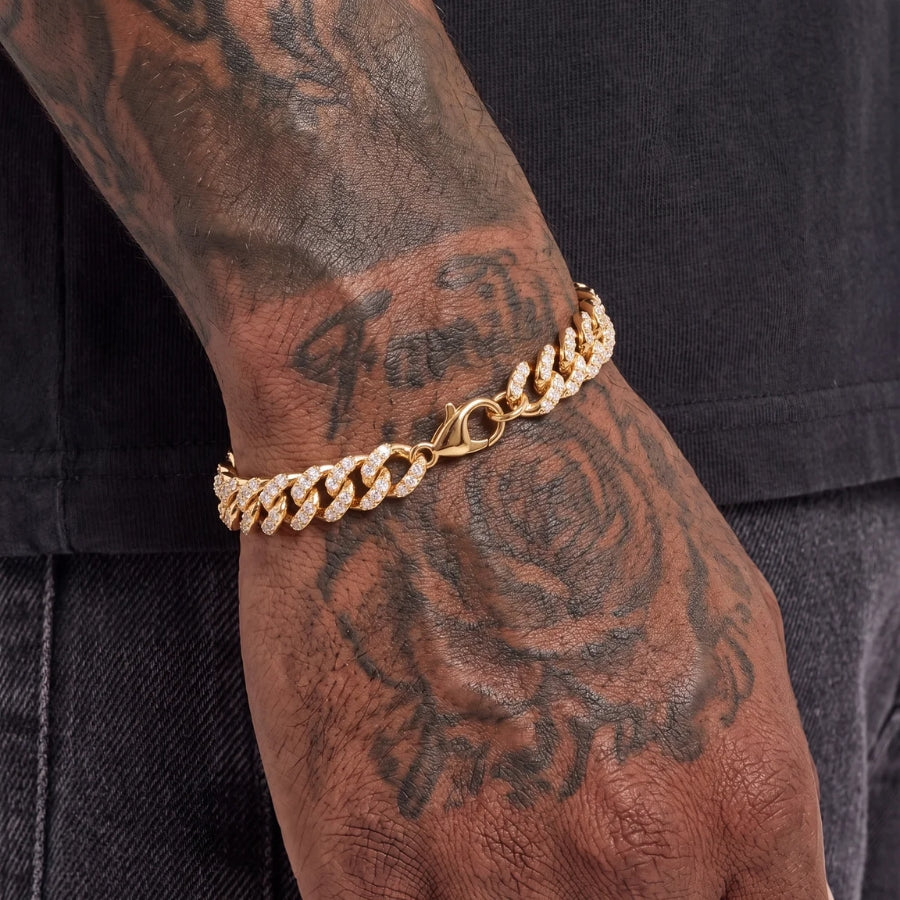 Iced Cuban Armband - Gold