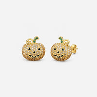 Pick Of The Patch Pavé Pumpkin Studs