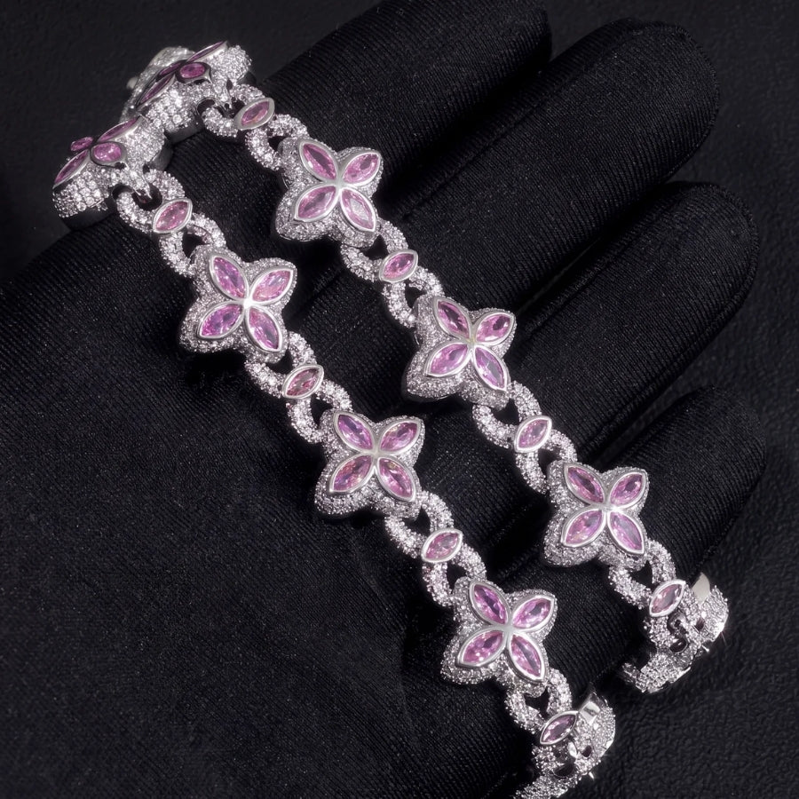 Rosé Fleur Kette - 18mm
