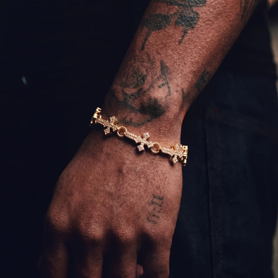 Sanctus Kreuz Glieder Armband