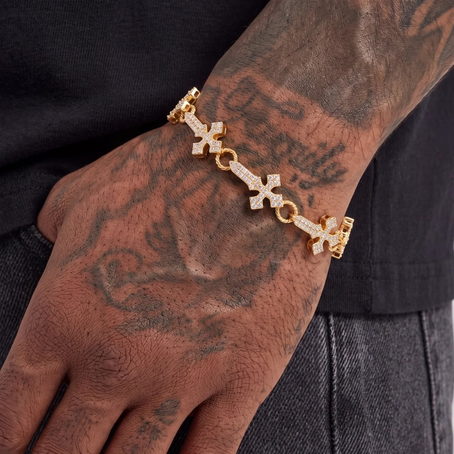 Sanctus Kreuz Glieder Armband